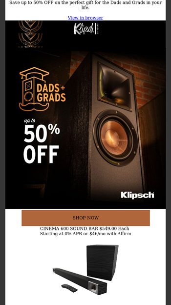 Premium Sound for Dad and Grads