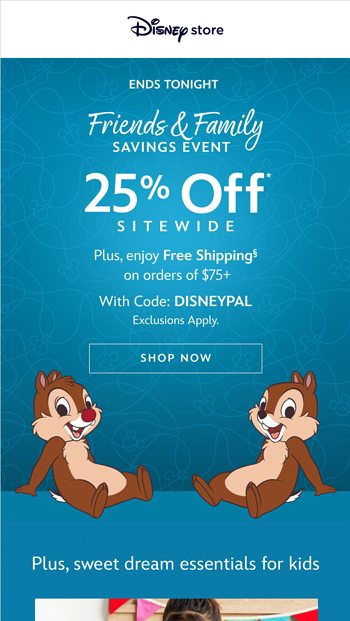 Last chance for 25 Off sitewide