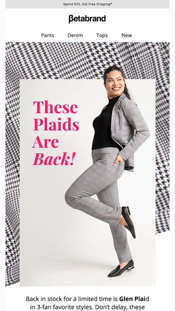Back In Stock The Glen Plaid Collection