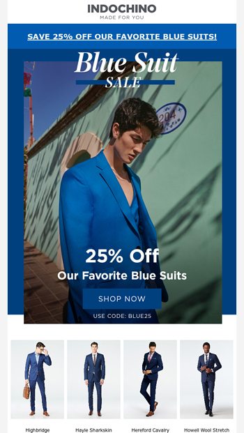 Your New Blue Suit Awaits ndash 25 Off Sale Starts Now