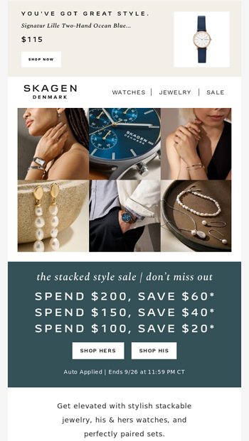 Uncover special savings Tiered offer up to 60 off
