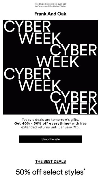 Cyber Monday is NOW