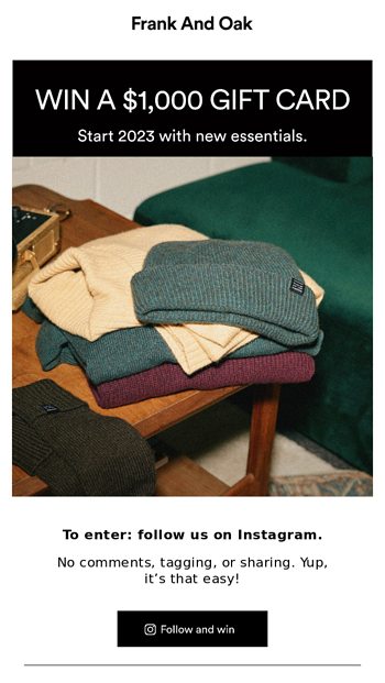 Follow us to kick off the new year with premium essentials