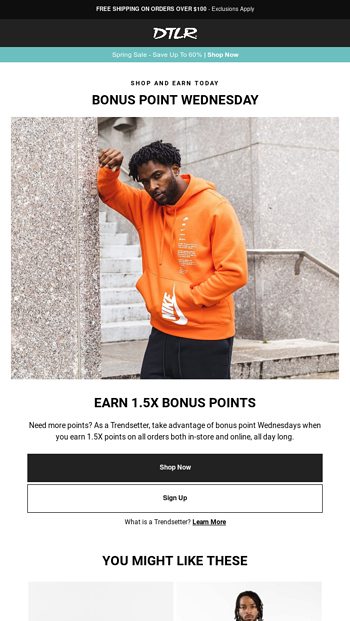 Bonus Point Wednesday  Shop Now