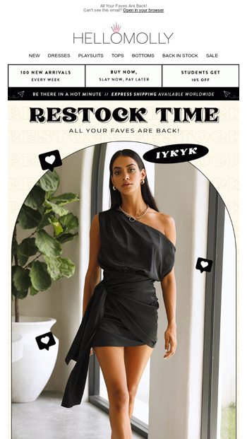 Restock Time  IYKYK