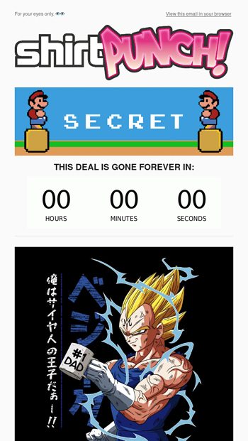 A Saiyan Dad secret sale