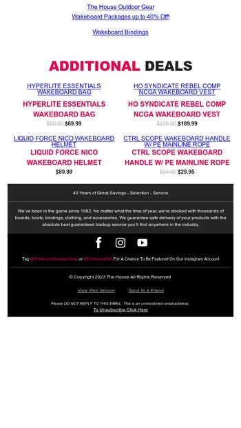Wakeboard Packages up to 40 Off