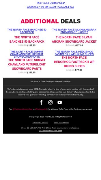 This is Not a Drill TNF Sale in Effect