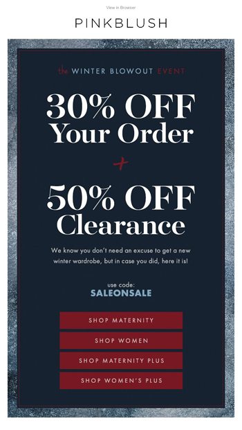  Our Winter Blowout Sale Is HERE