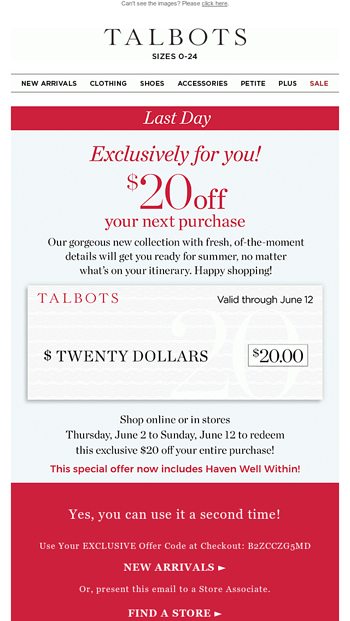 Your 20 off EXPIRES AT MIDNIGHT