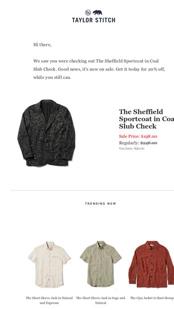   Heads Up Theres A Discount At Taylor Stitch