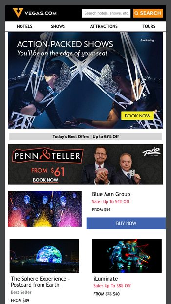 Thrilling amp Captivating BestSelling Vegas Shows For Less