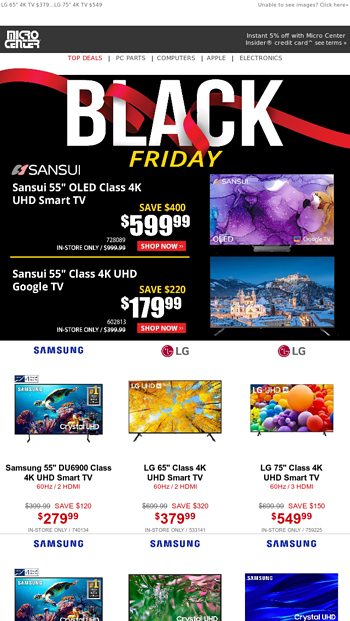 Black Friday TVs