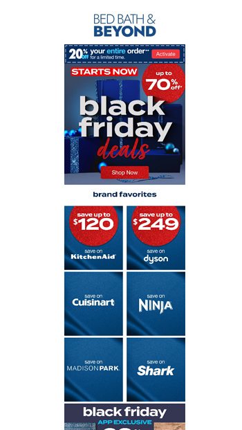Bed bath and beyond black friday shop