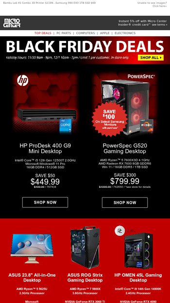 Black Friday Continues
