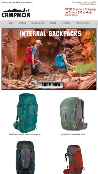 campmor backpacks