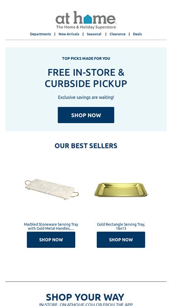 ICYMI buy online and enjoy free pickup on your faves