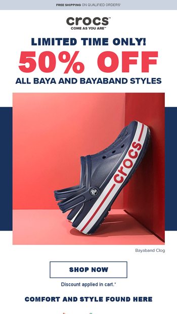 crocs 50 discount