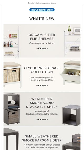 New Arrivals The Container Store Email Archive