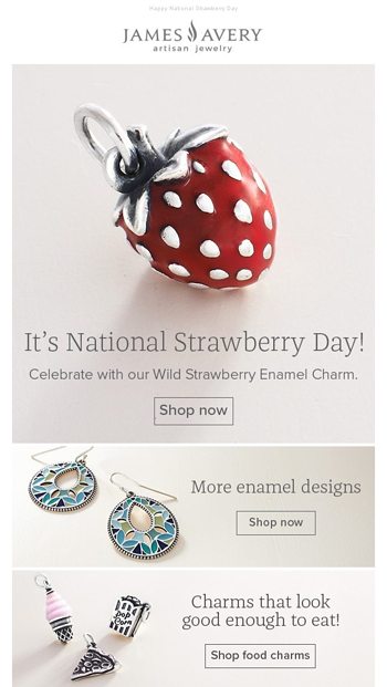 Strawberry charm sale james avery