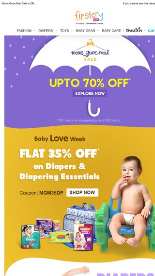 Firstcry hot sale baby diapers