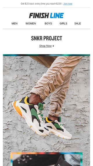 snkr project finish line