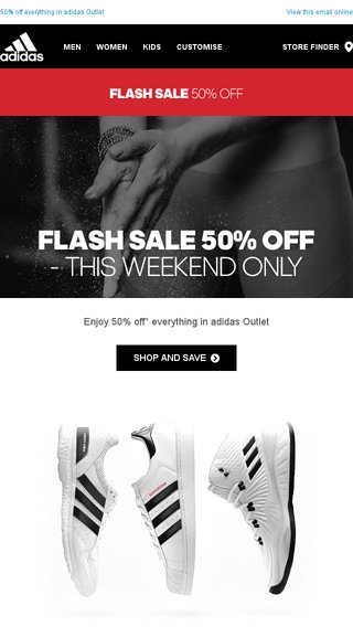 adidas outlet flash sale