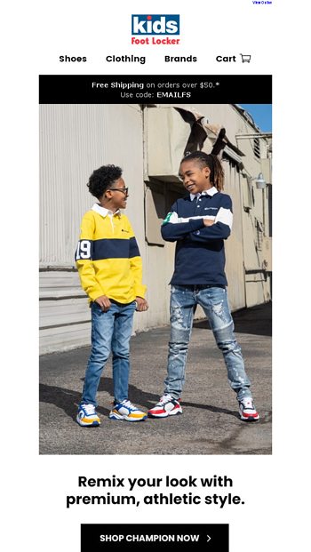 Kids foot locker champion sales outfits