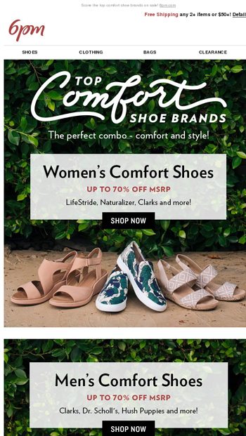 Comfortable Shoes Sale Happiness 6pm Email Archive