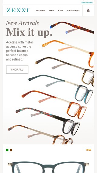 New Arrivals: Acetate with a Twist - Zenni Optical Email Archive