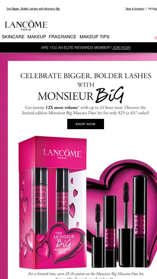 Get 12X the Volume with Monsieur Big Mascara