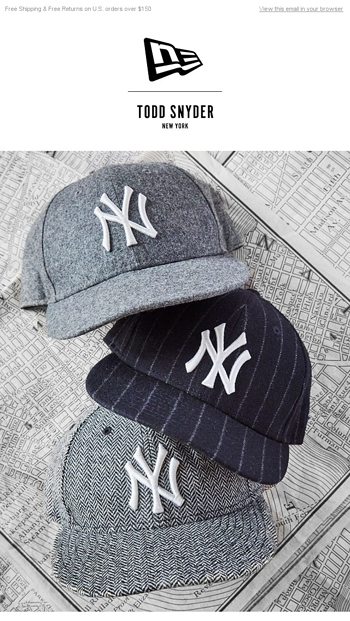 Todd Snyder x New Era Low Profile Yankees Cap in Herringbone