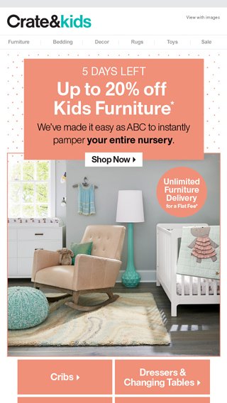 Kids Furniture On Sale Now Crate And Kids Email Archive