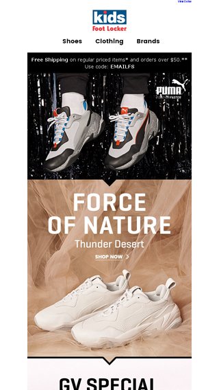 PUMA Thunder Desert + GV Special - Kids 