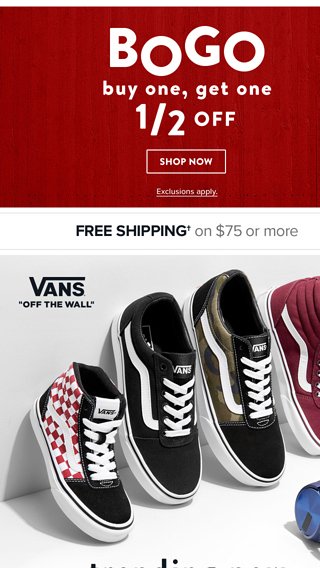 does famous footwear sell vans