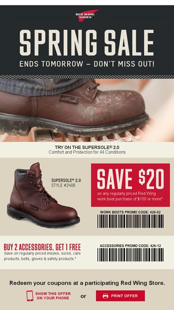 Red wing shoe sale 2019 sale