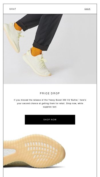 yeezy butter drop