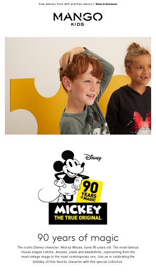 We celebrate 90 years of Mickey Mouse MANGO Email Archive