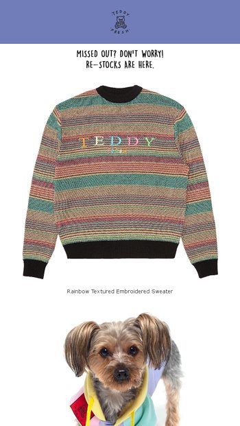 teddy fresh rainbow sweater