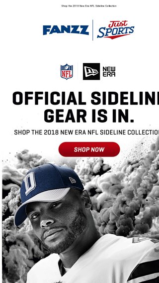 Official Sideline Gear Is In. - Fanzz Email Archive