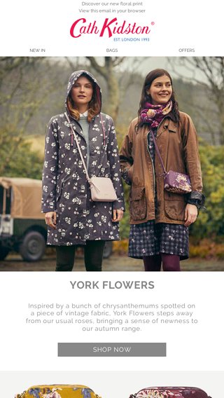 York Flowers this autumn - Cath Kidston 